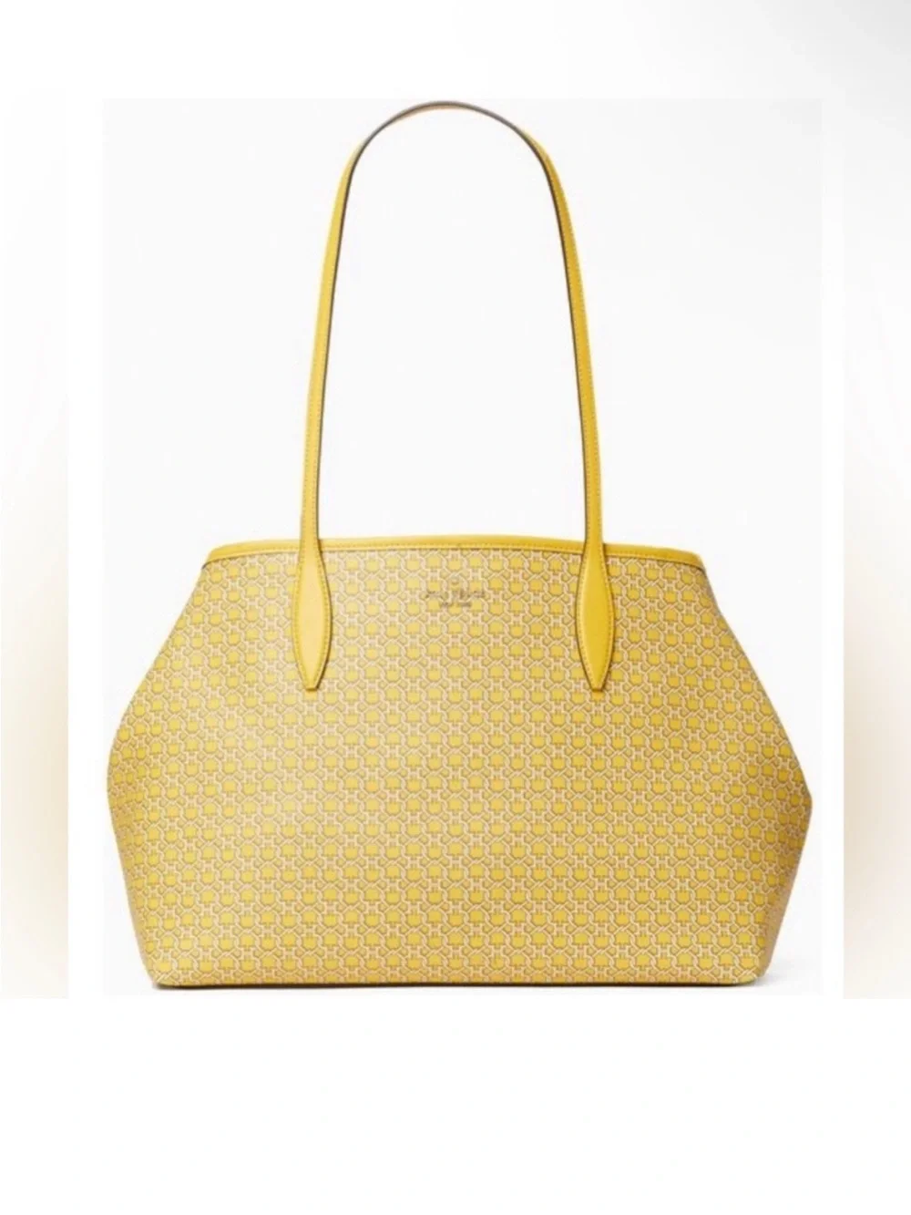Kate Spade Link Tote Bag & Matching Large Wallet Set Yellow Multi